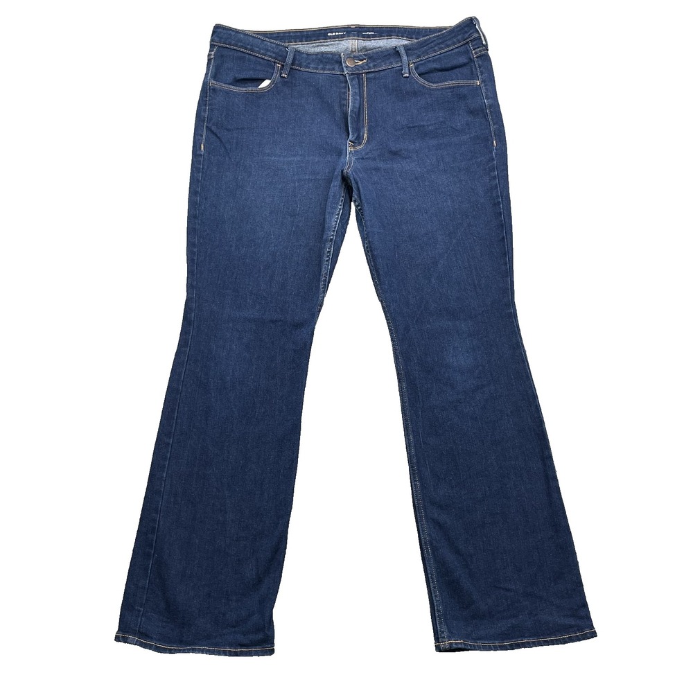Old Navy Bootcut Jeans Women 16 S Dark Wide 70's Western Y2k Boho Cowgirl Rodeo